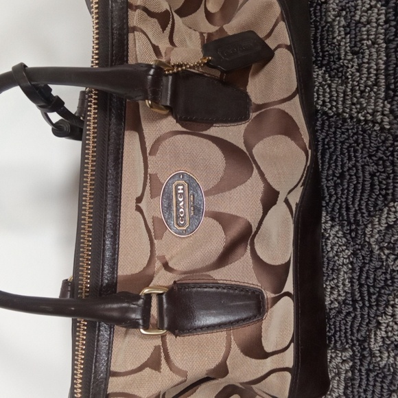 Coach Legacy Signature Haley Satchel Womens Purse Brown - Picture 2 of 10